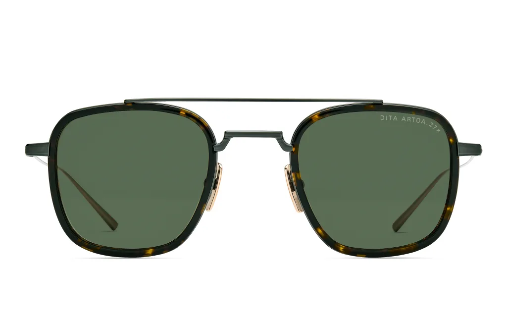 Dita ARTOA.27X BLACK IRON - DARK TORTOISE - ANTIQUE YELLOW GOLD, Wzór havana