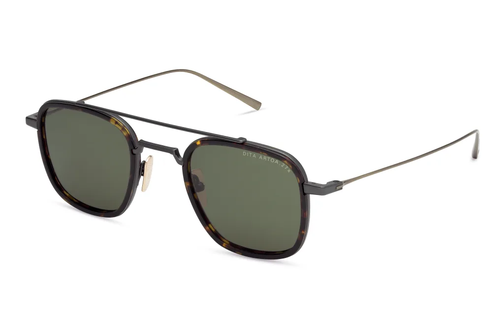 Dita ARTOA.27X BLACK IRON - DARK TORTOISE - ANTIQUE YELLOW GOLD, Wzór havana