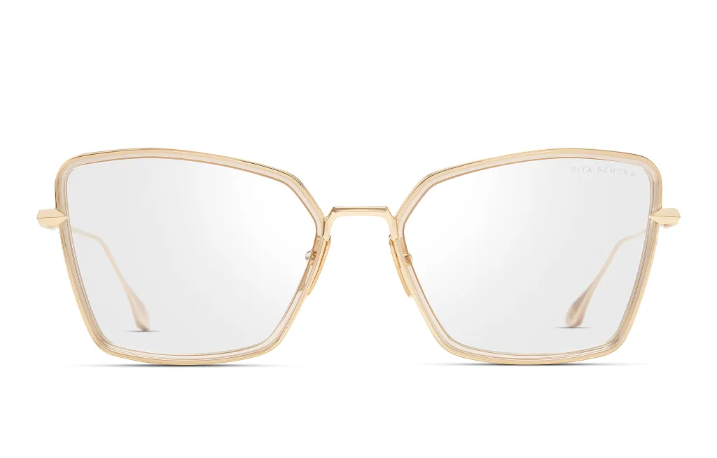 Dita BEHCKA WHITE GOLD - KHAKI CRYSTAL, Złoty