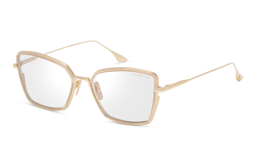 Dita BEHCKA WHITE GOLD - KHAKI CRYSTAL, Złoty