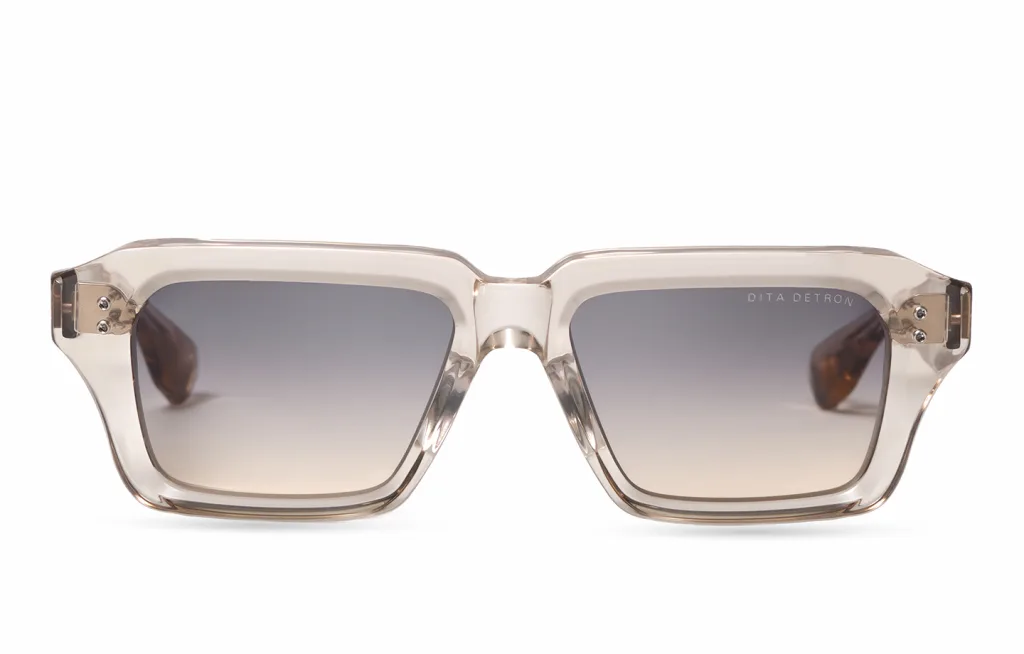 Dita DETRON Kolor: KHAKI CRYSTAL - SILVER, Kolor oprawy: Transparentny