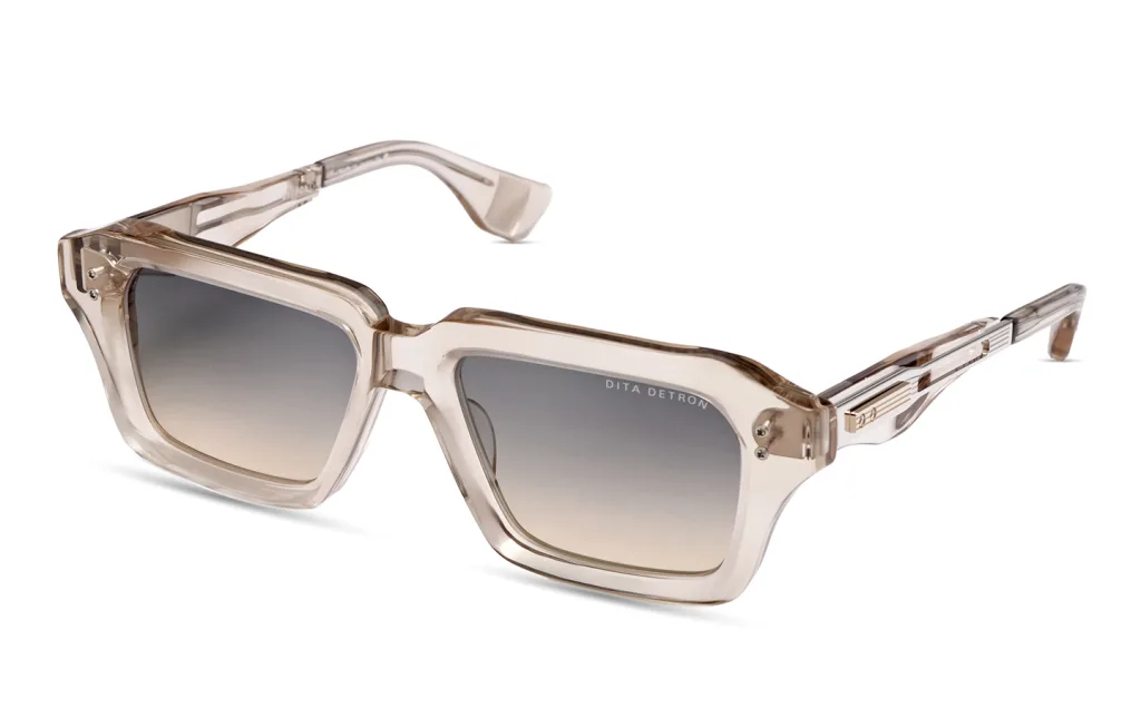 Dita DETRON Kolor: KHAKI CRYSTAL - SILVER, Kolor oprawy: Transparentny