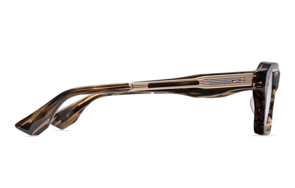 Dita DETRON Kolor: BURNT TIMBER - WHITE GOLD, Kolor oprawy: Wzór havana