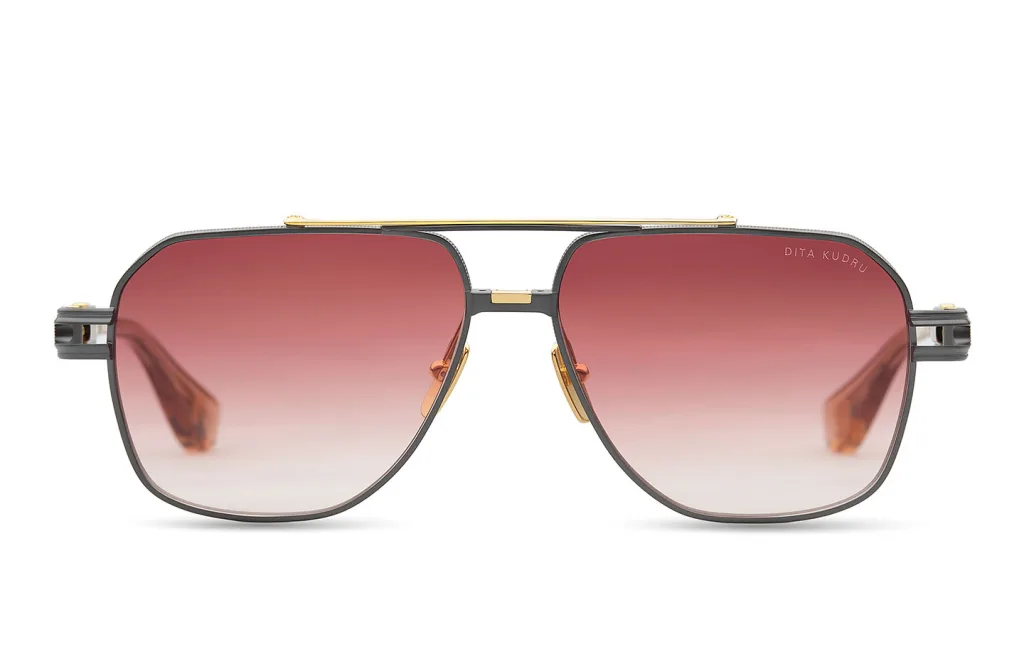 Dita KUDRU Kolor: BLACK IRON - YELLOW GOLD, Kolor oprawy: Czarny