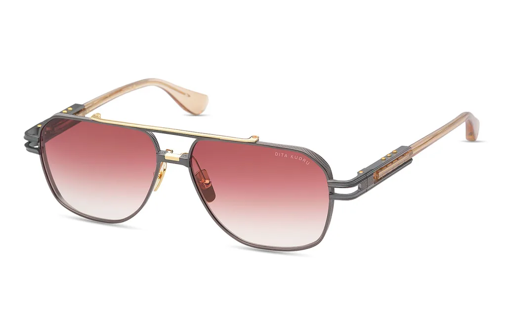 Dita KUDRU Kolor: BLACK IRON - YELLOW GOLD, Kolor oprawy: Czarny