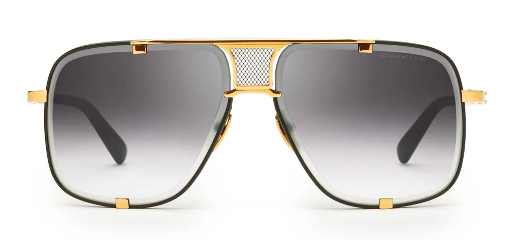 Dita MACH-FIVE Kolor: BLACK/YELLOW GOLD, Kolor oprawy: Czarny