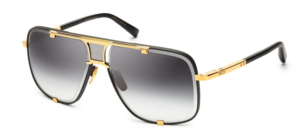 Dita MACH-FIVE Kolor: BLACK/YELLOW GOLD, Kolor oprawy: Czarny