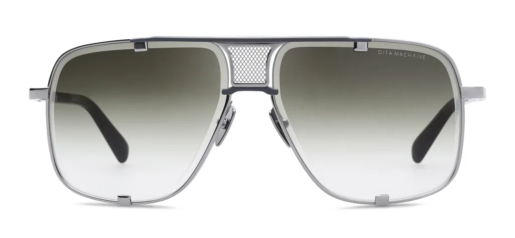 Dita MACH-FIVE Kolor: BLACK PALLADIUM - BLACK IRON, Kolor oprawy: Srebrny
