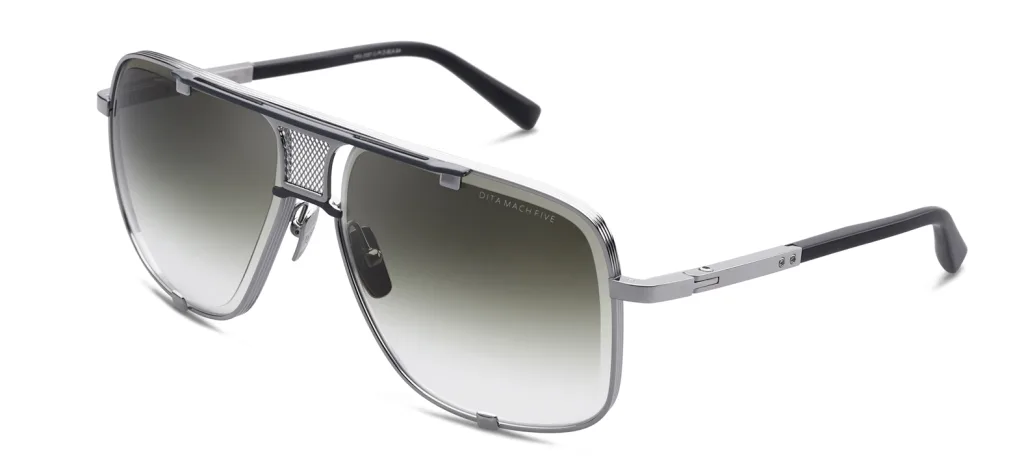 Dita MACH-FIVE Kolor: BLACK PALLADIUM - BLACK IRON, Kolor oprawy: Srebrny