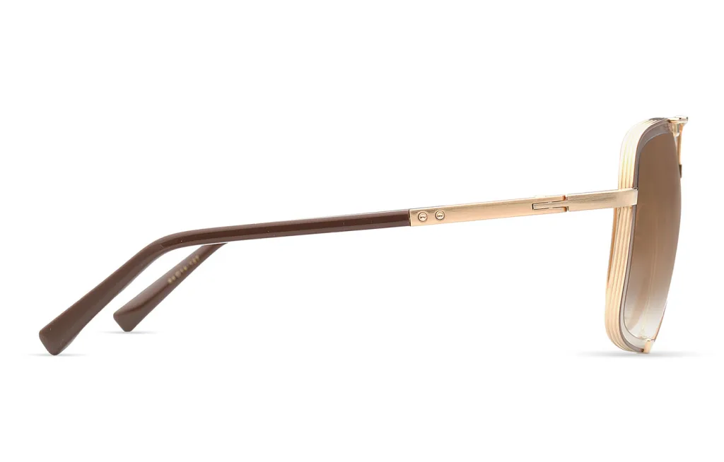 Dita MACH-FIVE Kolor: BRUSHED WHITE GOLD - BROWN, Kolor oprawy: Złoty