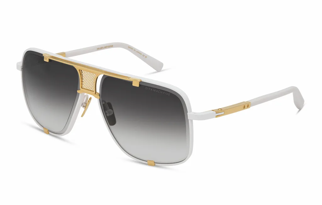 Dita MACH-FIVE Kolor: MATTE WHITE - YELLOW GOLD, Kolor oprawy: Biały