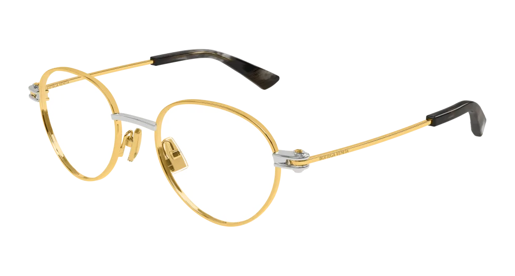 Bottega Veneta BV1382O GOLD-TRANSPARENT, Złoty