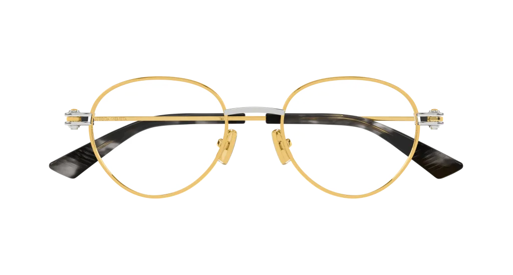 Bottega Veneta BV1382O GOLD-TRANSPARENT, Złoty