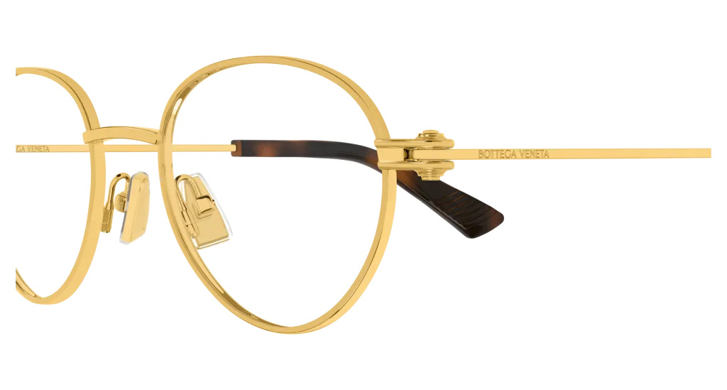Bottega Veneta BV1382O GOLD-TRANSPARENT BV1382O-003, Złoty
