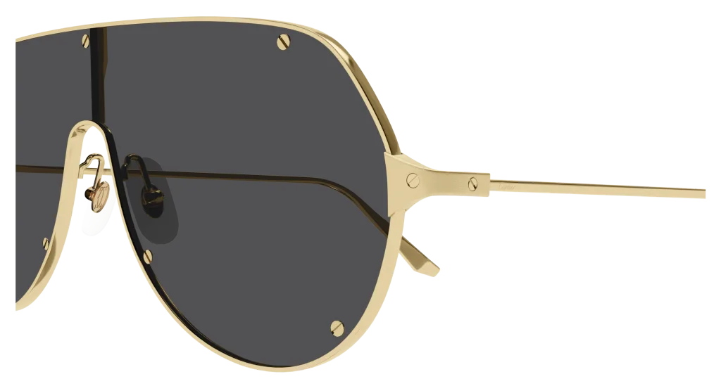 Cartier CT0324S Kolor: GOLD-GREY, Kolor oprawy: Złoty