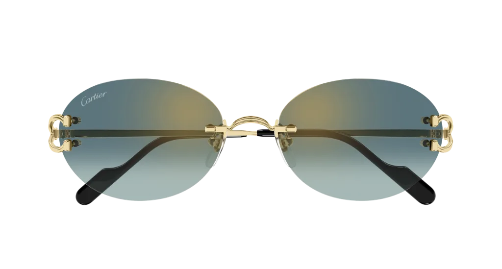 Cartier CT0551S Kolor: GOLD-GREEN, Kolor oprawy: Złoty
