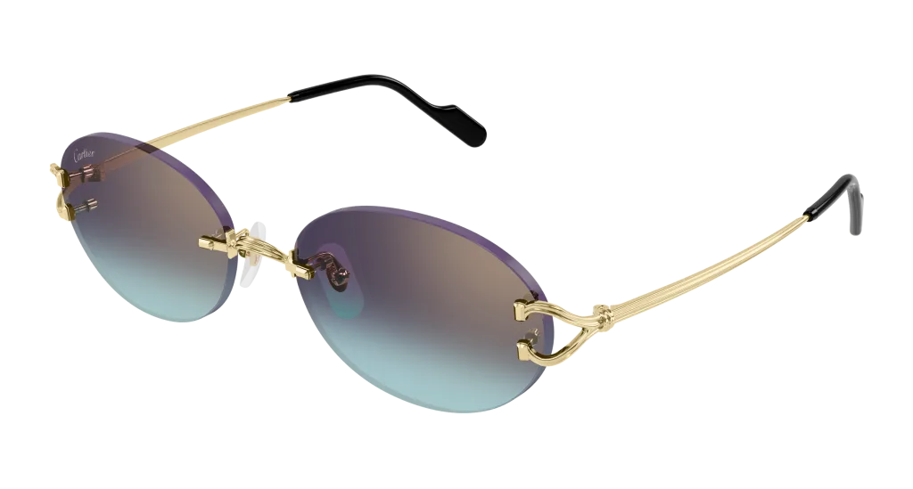 Cartier CT0551S Kolor: GOLD-VIOLET, Kolor oprawy: Złoty