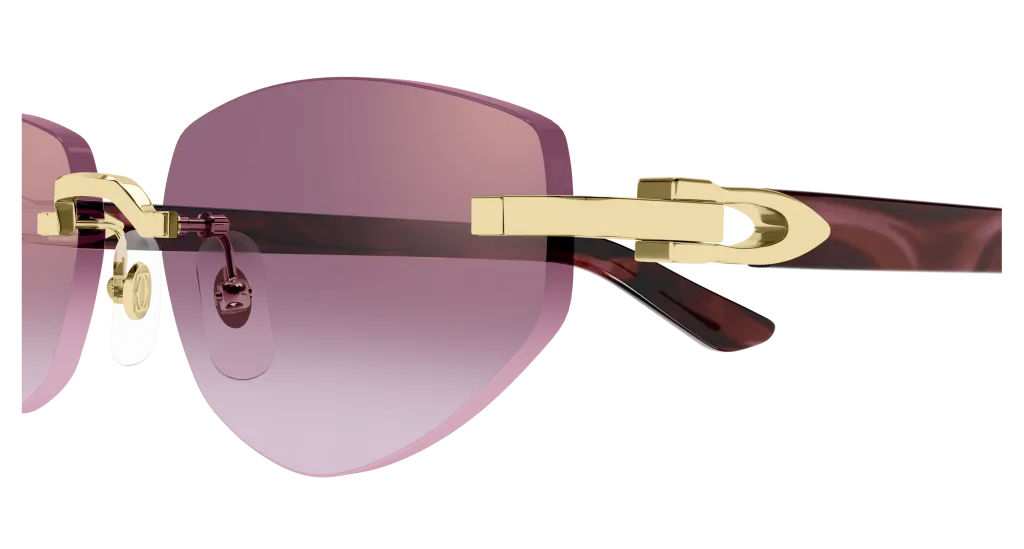 Cartier CT0580S Kolor: GOLD-RED-RED, Kolor oprawy: Złoty