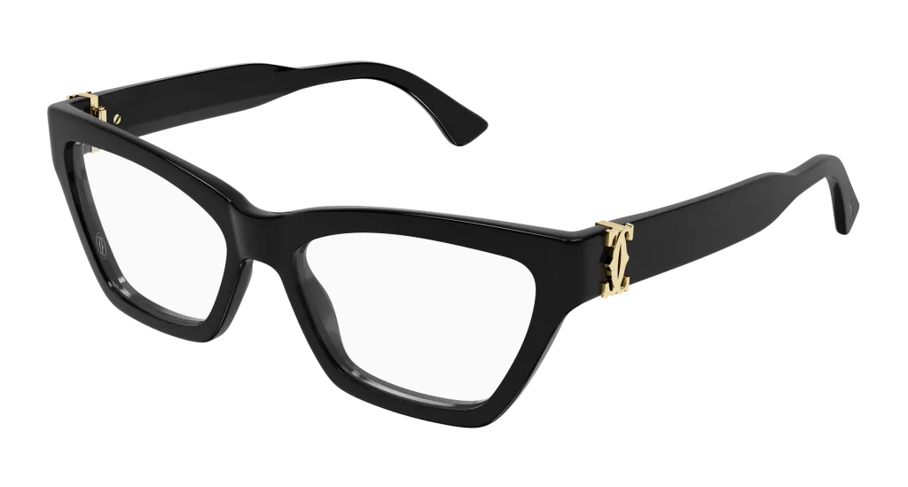 Cartier CT0590O BLACK-TRANSPARENT, Czarny