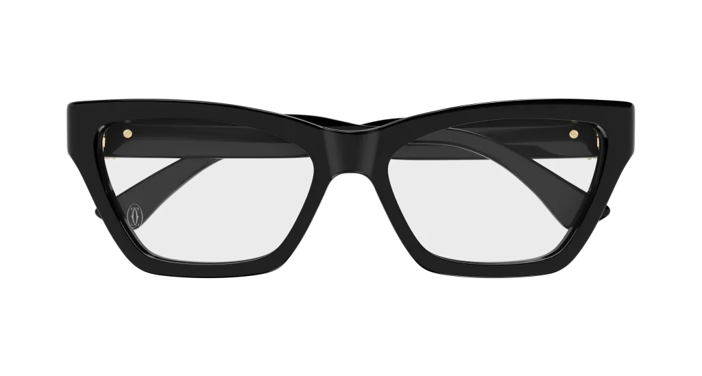 Cartier CT0590O BLACK-TRANSPARENT, Czarny