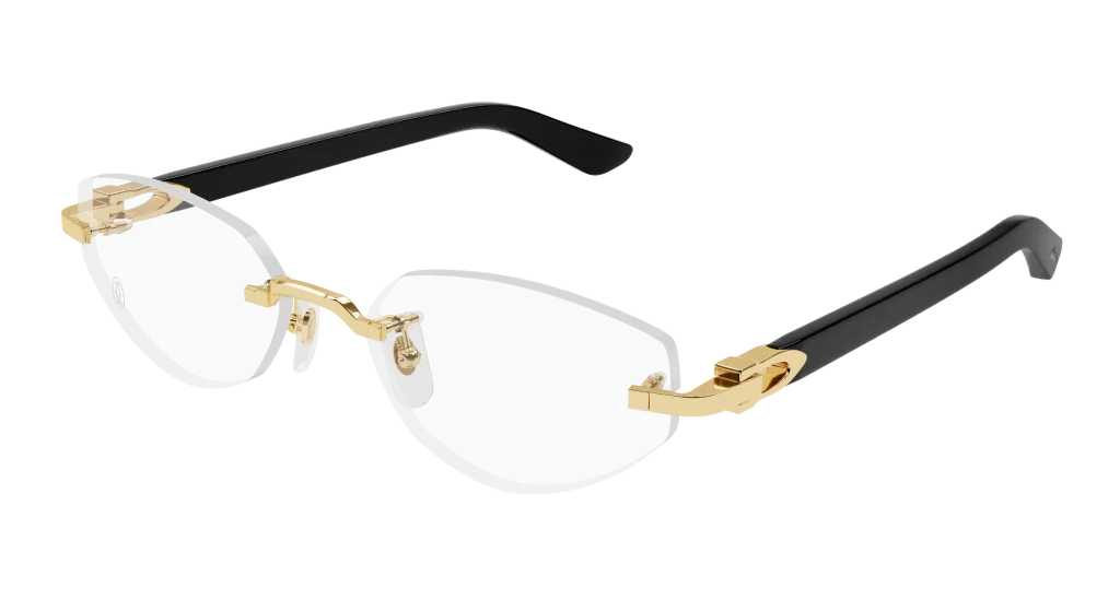 Cartier CT0609O GOLD-BLACK-TRANSPARENT, Czarny