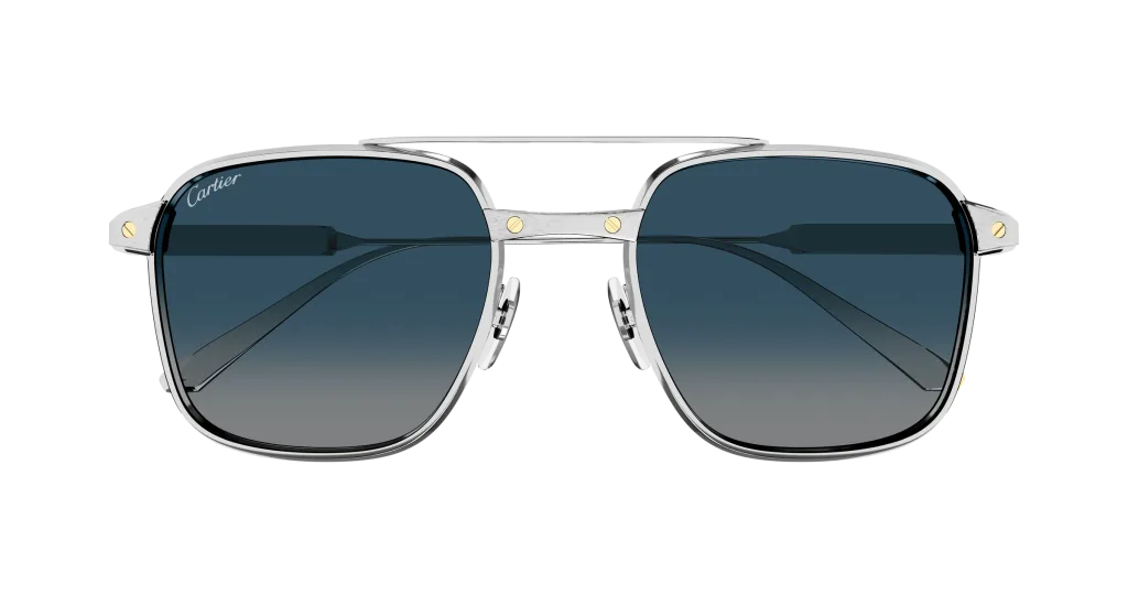 Cartier CT0610S Kolor: SILVER-BLUE, Kolor oprawy: Srebrny