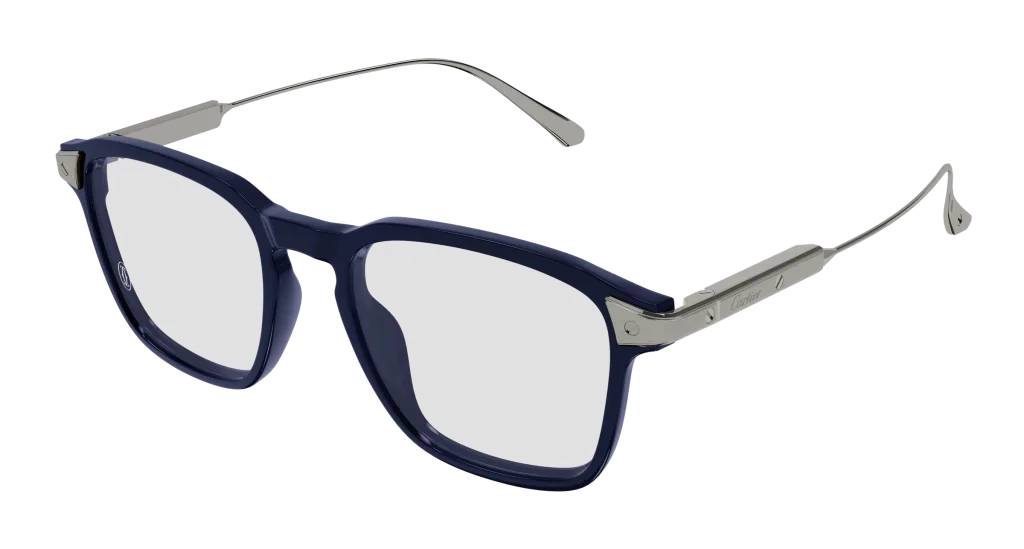 Cartier CT0611O BLUE-GUNMETAL-TRANSPARENT, Niebieski