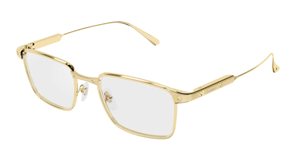 Cartier CT0613O Kolor: GOLD-TRANSPARENT, Kolor oprawy: Złoty