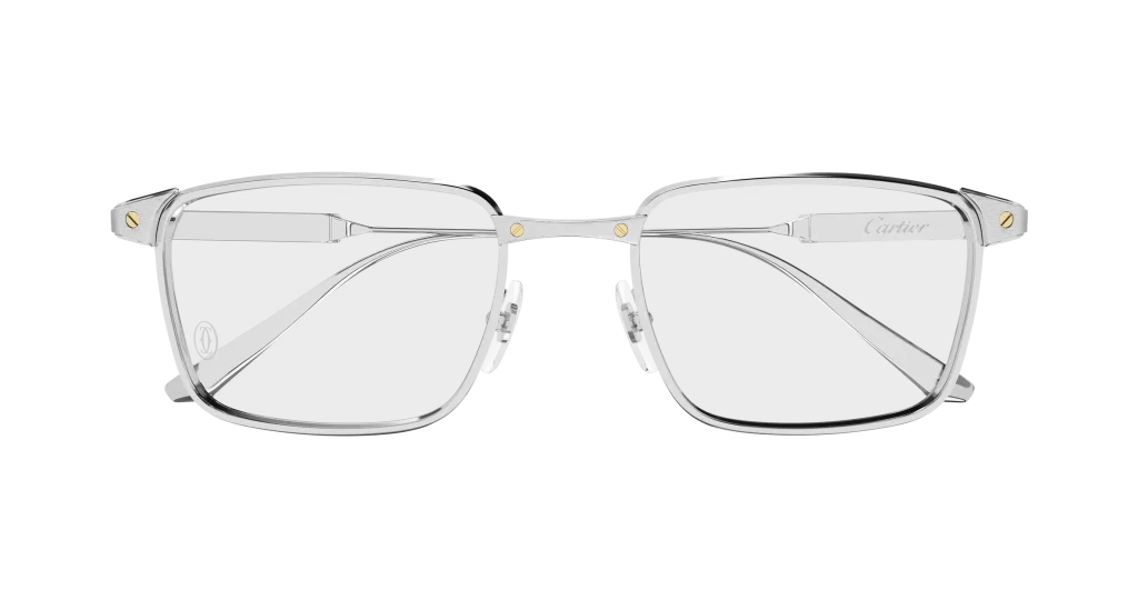 Cartier CT0613O Kolor: SILVER-TRANSPARENT, Kolor oprawy: Srebrny