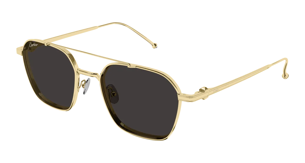 Cartier CT0618S Kolor: GOLD-GREY, Kolor oprawy: Złoty