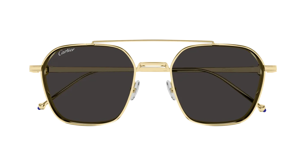Cartier CT0618S Kolor: GOLD-GREY, Kolor oprawy: Złoty