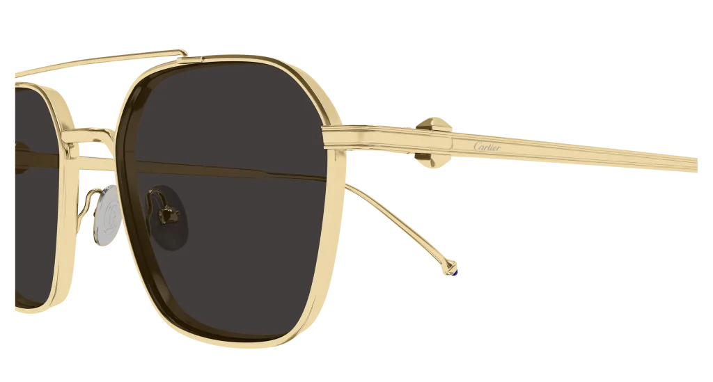 Cartier CT0618S Kolor: GOLD-GREY, Kolor oprawy: Złoty