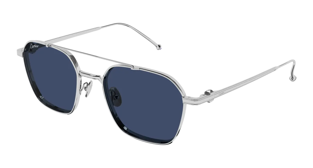 Cartier CT0618S Kolor: SILVER-BLUE, Kolor oprawy: Srebrny