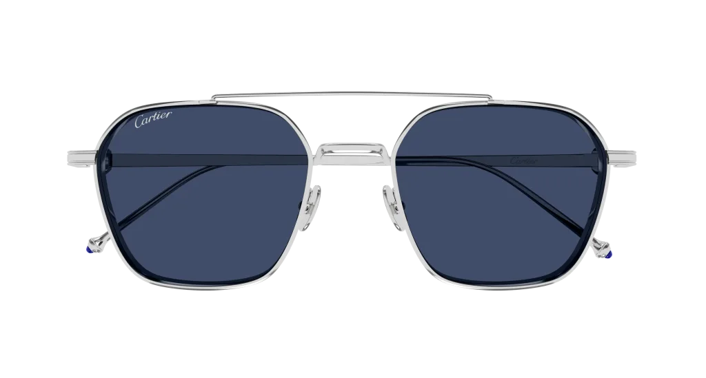 Cartier CT0618S Kolor: SILVER-BLUE, Kolor oprawy: Srebrny