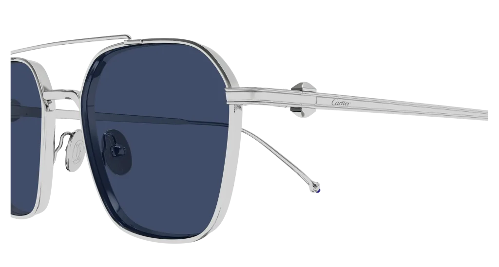 Cartier CT0618S Kolor: SILVER-BLUE, Kolor oprawy: Srebrny