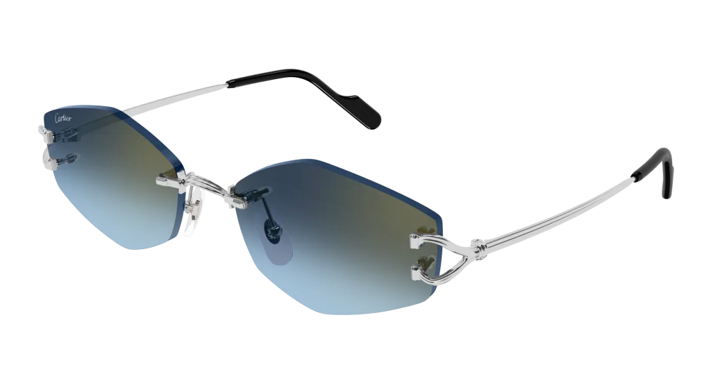 Cartier CT0620S Kolor: SILVER-BLUE, Kolor oprawy: Srebrny