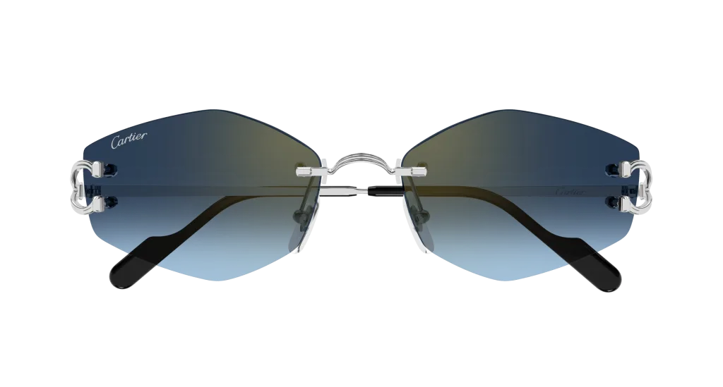 Cartier CT0620S Kolor: SILVER-BLUE, Kolor oprawy: Srebrny