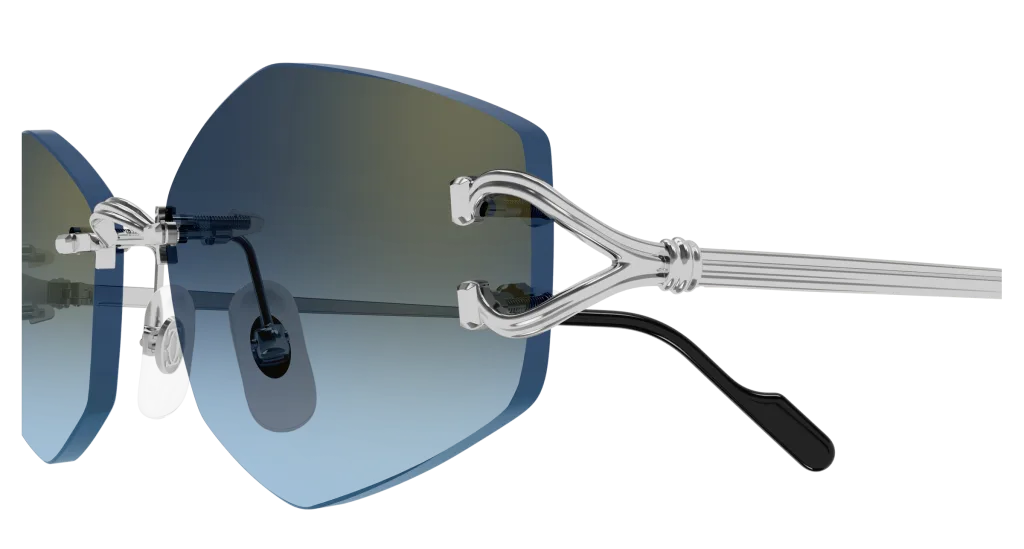 Cartier CT0620S Kolor: SILVER-BLUE, Kolor oprawy: Srebrny