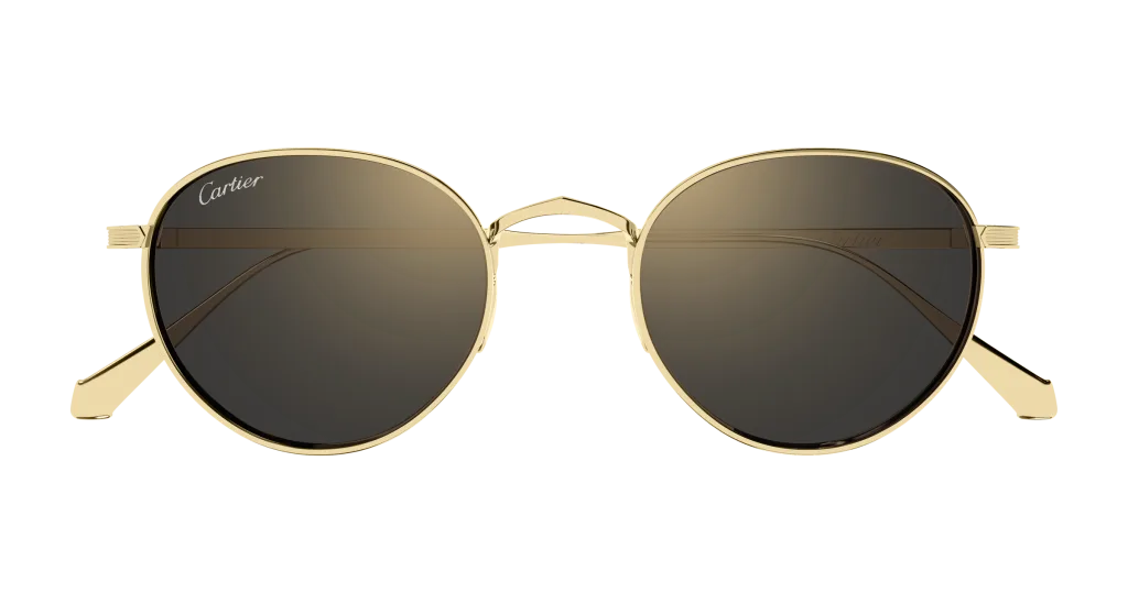 Cartier CT0626S Kolor: GOLD-GREY, Kolor oprawy: Złoty