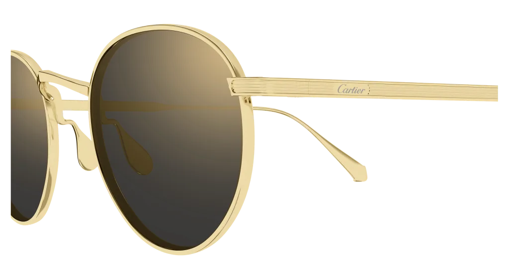 Cartier CT0626S Kolor: GOLD-GREY, Kolor oprawy: Złoty