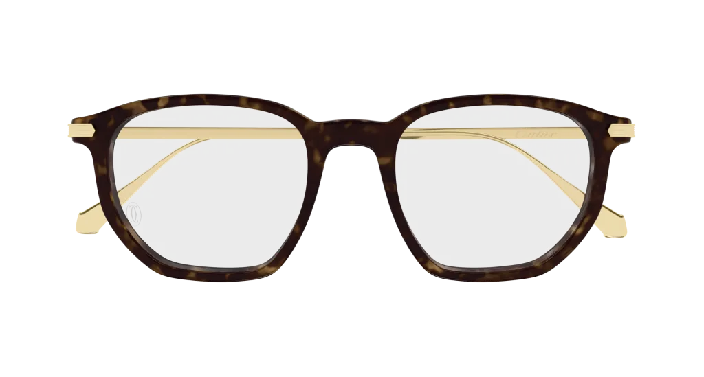 Cartier CT0628O Kolor: HAVANA-GOLD-TRANSPARENT, Kolor oprawy: Wzór havana