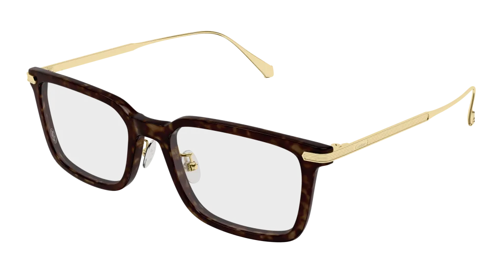 Cartier CT0629OA Kolor: HAVANA-GOLD-TRANSPARENT, Kolor oprawy: Wzór havana