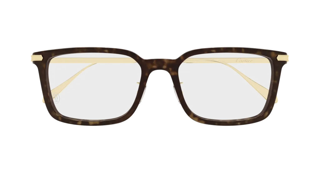 Cartier CT0629OA Kolor: HAVANA-GOLD-TRANSPARENT, Kolor oprawy: Wzór havana