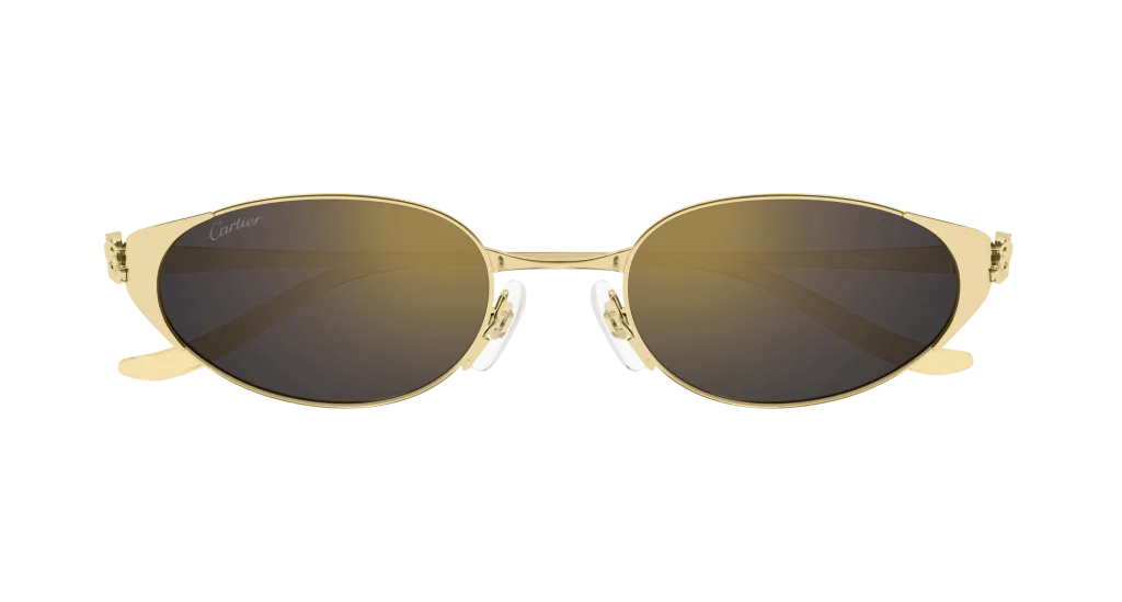Cartier CT0630S Kolor: GOLD-GREY, Kolor oprawy: Złoty
