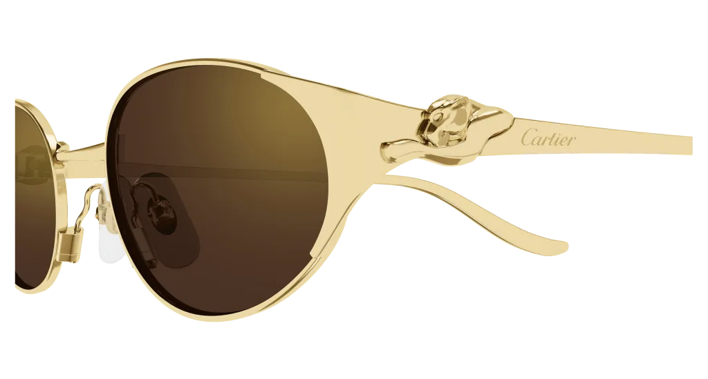 Cartier CT0630S Kolor: GOLD-BROWN, Kolor oprawy: Złoty