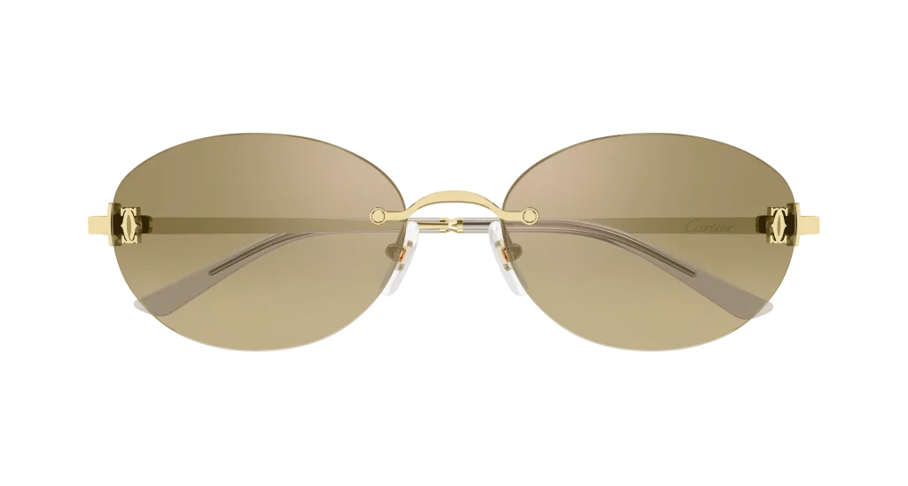 Cartier CT0642SA Kolor: GOLD-BROWN, Kolor oprawy: Złoty