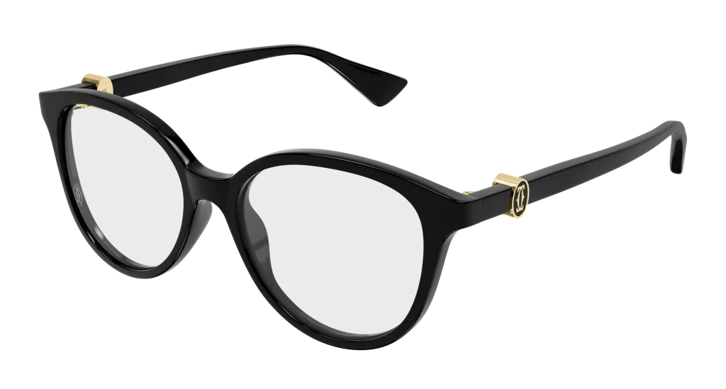 Cartier CT0643O Kolor: BLACK-TRANSPARENT, Kolor oprawy: Czarny
