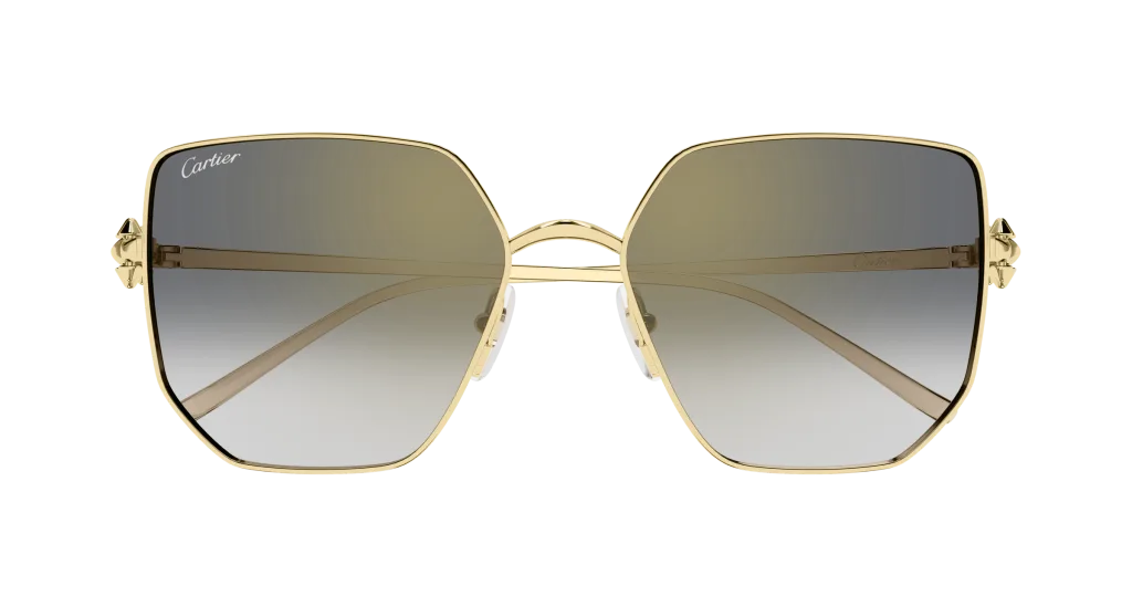 Cartier CT0645S Kolor: GOLD-GREY, Kolor oprawy: Złoty