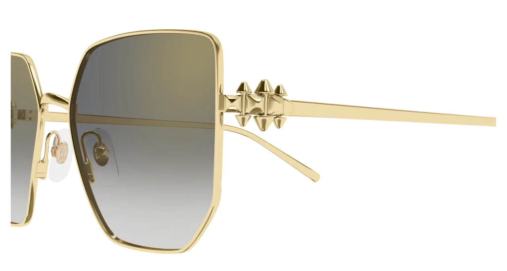 Cartier CT0645S Kolor: GOLD-GREY, Kolor oprawy: Złoty