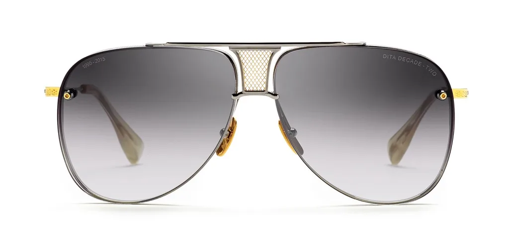 Dita DECADE-TWO BLACK PALLADIUM/YELLOW GOLD, Srebrny